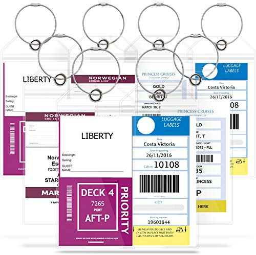 GreatShield Cruise Gepäckanhänger mit Stahlschlaufen - 8er Pack
