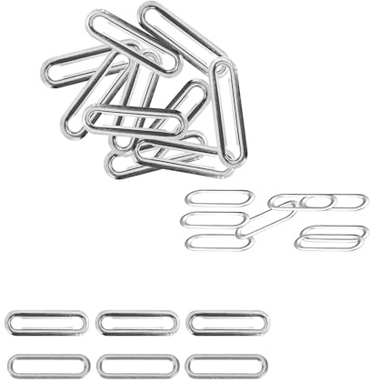 Trimming Shop Set Of 50 - Oval Ösen Tülle mit Unterlegscheiben für Stoff, Leder, Handtaschen, Schnallen, Banner Machen, Basteln - Silbern, 35mm