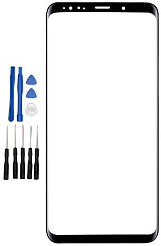 ixuan Samsung Galaxy S9 G960F G960F/DS G960U G960W Ecran Vitre Extérieur Pas Tactile de Remplacement (Noir)