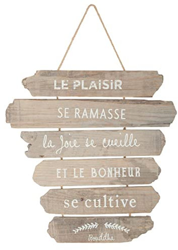 Atmosphera - Déco Murale à Suspendre - Bois - 28x38 cm - Modèle 2