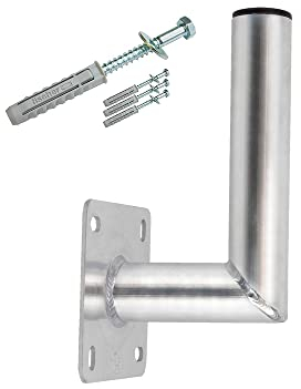 Premium X 15cm Wandhalter Aluminium SAT Halterung für Satellitenschüssel inkl. Schraubensatz mit Dübel