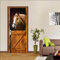 BXZGDJY 3D Türaufkleber Schlafzimmer Türen Renovierung Wasserdichte Tür Aufkleber Einfache Wohnzimmer Wandaufkleber Tapetensticker Fensterbild Wandaufkleber80X200Cm Pferd