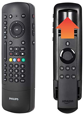 Philips Universal Companion Remote Control for Samsung, Vizio, LG, Sony, Roku, Apple TV, RCA, Panasonic, Smart TVs, Streaming Players, Blu-ray, DVD, 4 Device, Flip & Slide Fire TV, Black, SRP2024A/27