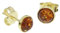 Ohrstecker - Classic 5 mm - Gold 585/000 - Bernstein