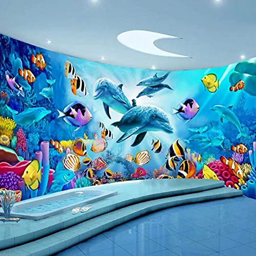 ZLLPRETTY Fototapete Tapeten 3D 150X100cm 3D Ozean Aquarium Tapete Fototapeten Xxl Tapeten Vliestapete Wandtapete Moderne Wandbild Wand Schlafzimmer Büro Flur