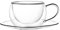 Kadum doppelwandiges Kaffeeglas | Thermogläser 6er-Set mit Henkel und Untertasse | 270 ml Kaffeegläser im Geschenkkarton | Spülmaschinengeeignet