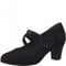 Jana Damen Pumps mit Riemen Mary Jane Vegan, Schwarz 1 (Schwarz), 38 EU