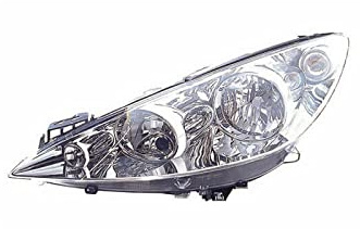 Repiauto Phare avant gauche H1/H7 compatible avec Peugeot 308 1 phase 1 2007-2011
