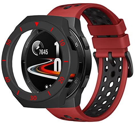 XINBOOBA (2 Pack) Custodia per Huawei Watch GT2e Screen Protector Case,Soft TPU Bumper Case Protective Cover Framer for Huawei Watch GT2e