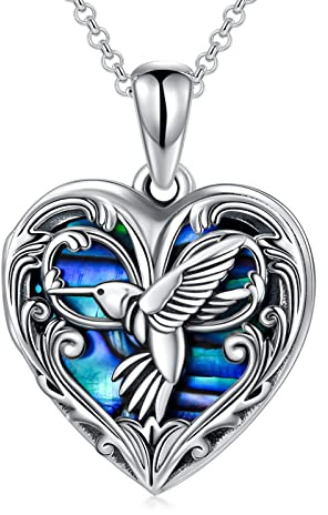 SOULMEET Herz/Rund Form Medaillon Halskette Sterling Silber Halskette Hält Bild Fotos Personalisierte Foto Anhänger Halskette für Frauen Mädchen