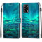Feyten Kompatibel mit Oppo A74 4G/F19 4G Hülle, Handyhülle Oppo A74 4G/F19 4G,Handytasche PU Leder Klappbar Schutzhülle Wallet Kartenfach Magnet Klapphülle Case Brieftasche Lederhülle(Aurora)