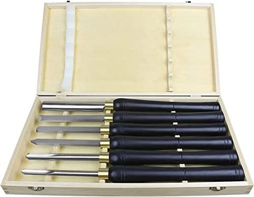 OITTo HSS Drehmeißel 6 Teile/Satz Schnitzmesser Handwerkzeuge für Drehmaschine Drehmaschine Drehwerkzeug Set Kreismesser Handdrehwerkzeug aus Holz