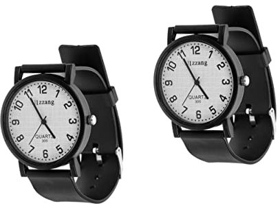 Gatuida 2 Stücke Student Casual Uhr Übung Uhren Für Männer Korea Geschenk Herren Armbanduhr Geschenk Uhr Die Uhr Armbanduhr Dekor Einstellbare Weiße Gürteluhr Silikagel Fitness