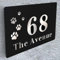 Door Number Plaques for Wall House Signs Personalised Front Door Signs House Number Plaques Plates for Outside House Name Plaque Black Aluminium Road Name Numbers for Gate(Design 2)