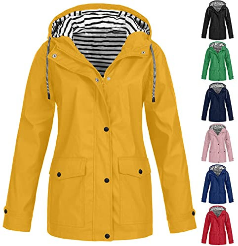 Warm Waterproof Coat Womens Rubberised Raincoat Women Ladies Waterproof Coats Size 12 Packable Rain Jacket Women Ladies Waterproof Jackets Plus Size Womens Leather Jackets Adult,Navy,4XL