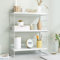 kyaoayo Desktop-Bücherregal Tischregale, 3 Schicht Schreibtisch-Organizer, Einstellbar Schreibtisch-Aufbewahrungsregal, Bücherregal, Küchenregal, Kosmetikregal (Weiß, Doppelgestell 3 Lagen), TS12