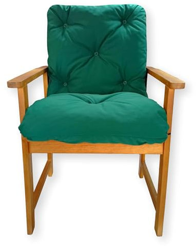 4L Textil Gartenstuhlauflagen Niedriglehner Auflage Gartenstühle Sitzauflagen Sitzkissen Niederlehner Sitzkissen wetterfest Auflagen(50x50x50 cm,Grün UV-beständig)