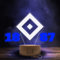Hamburger SV HSV LED Licht 1887 Deko Lampe Fanartikel + FanEmotion Flaschenöffner