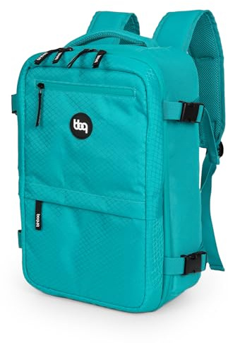 blnbag M6 - Handgepäck Reiserucksack 40x20x25 cm Ryanair robuster Rucksack mit Laptop-Fach, Flugzeug Underseater Rucksack Carry-On 20 L, Tagesrucksack, Freizeit, Uni, Reisen, Aquagreen