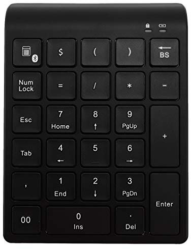 Lanko 27 Teclas Bluetooth Teclado Numérico Inalámbrico Mini Numpad con Más Teclas De Función Teclado Digital para Tareas De Contabilidad De Pc