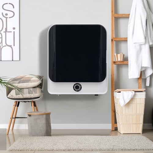 Merax Klein Wäschetrockner mit 5 Programme, Wandmontierbar Ablufttrockner mit Überhitzungsschutz und Mehrfachfiltration, 3KG, tatsächlich bis 4,5kg, 830W