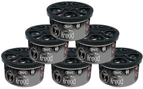 Kreed Couture Car Air Freshener Tin – 60 Day Lost-Lasting, Strong, Odour Eliminating Designer Perfume Inspired Fragrance – Scented Air Freshener Car Accessories for Men and Women, 6 Pack