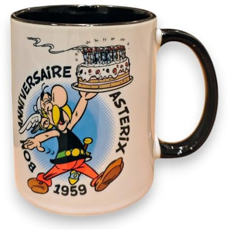 Tasse aus Porzellan Asterix und Obelix (65 Jahre Kuchen)