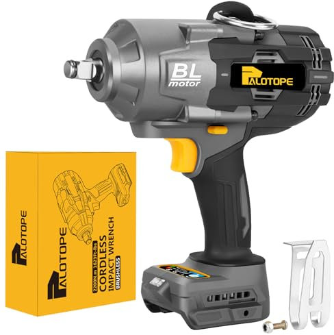 2200Nm Cordless Impact Wrench Compatible with Dewalt Battery, 1/2 1623 FT-LBS Brushless Heavy Impact Wrench with 3 Modes Speed and LED Light, Impact Driver for