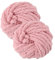 Dicke Wolle Garn 2x250g Chunky Wolle Soft Chenille Chunky Yarn Armstricken Wolle, XXL Wolle, Blanket Yarn zum Weben Decken Schals Mützen Haustier Rosa