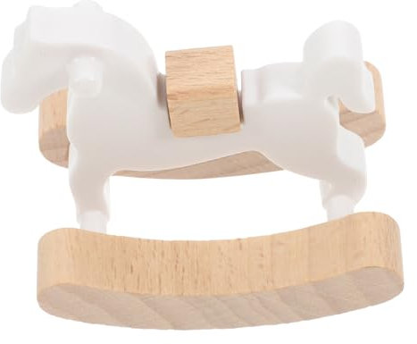 BESPORTBLE Kleines Holzpferd Mini Schaukelpferd Puppenhaus Schaukelpferd Mini Puppenhaus Möbel Miniatur Mini Stuhl Modell Mini Schaukelpferd Modell Schaukelpferd Pferde Holz Pp