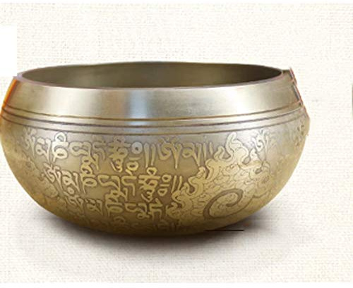 GYBBHia Tibetische Klangschale, handgefertigt, Dekoration, Yoga-Schale für Resonanzmeditation (9,5 cm)