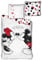 Disney Minnie & Mickey Maus Bettwäsche 155x200 cm – Wendebettwäsche aus 100% Baumwolle – Kissenbezug 50x80 cm – Romantisches Design – für Kinder & Teenager