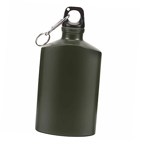 JUMPLAWN Borraccia Acqua Alluminio Piatta Portatile Per Campeggio Escursioni All Aperto Resistente Usura