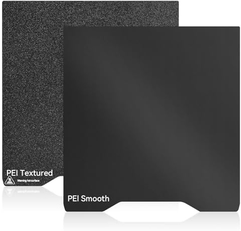 Hi PEI Bauplatte 265 * 280mm Doppelseitig Smooth&Textured, Einfache Modellentnahme Federstahlplatte Compatible with Creality Hi Combo 3D Drucker