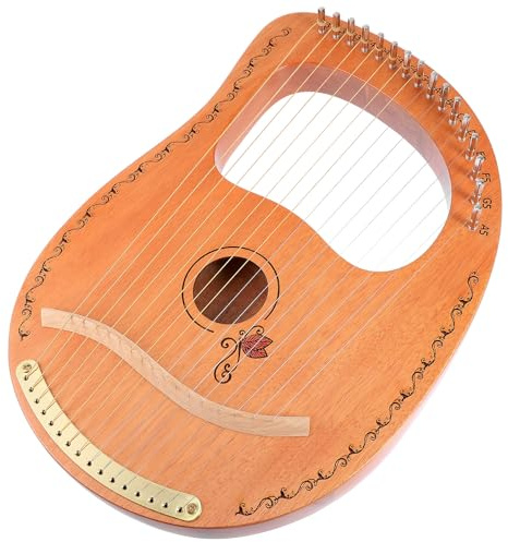 Leierharfe mit 16 Saiten 1 Satz Holz Musikinstrument | Portables Design, Langer Nachklang, Glatte Oberfläche, Delikat Verarbeitet