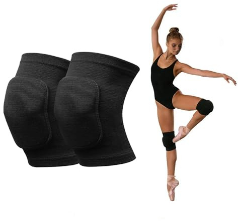 Rodilleras deportivas elásticas para mujeres y niños, protección EVA contra impactos, para voleibol, balonmano, patinaje, danza y más, diseño ergonómico, algodón transpirable y ajuste preciso, talla M