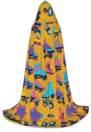 PPHGUT Umhang mit buntem Rollschuh-Druck, Unisex, Cosplay, Kostüm, Umhang, Festival, Karneval, Motto-Partys