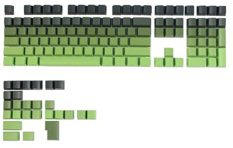ZIDDAR Keycaps Side Printed Keycap Set Double Shot Shines Through Customs Gradients Green OEM 133 Backlit Keycaps