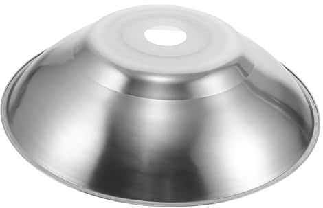 Luxshiny Paralume Copertura Resistente all’ossidazione in Acciaio Inossidabile Foro di Montaggio 4,5 Cm per Lampada Riscaldante Animali per Terrari e Pollai
