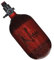 Ninja Paintball komprimierter HPA-Lufttank mit verstellbarem Regler (alle Farben/Größen) (68/4500 Carbon, Standard Adj Reg, durchscheinendes Rot, 68ci)