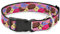 Buckle Down Sprinkle Donuts gestapelt Multi Farbe Kunststoff Clip Halsband, 2,5 cm X 22,9–38,1 cm/klein