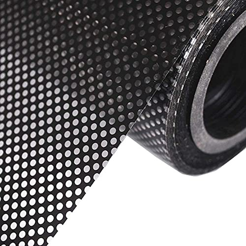 Moyishi One-Way Perforated Black Vinyl Privacy Window Film Adhesive Glass Wrap Roll (17 x 48)