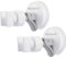 Duschkopfhalterung Saugnapf, Verstellbarer Brausehalter Bad Saugnapf mit 360°drehbar Brausehalter für Handbrause, Abnehmbarer Handbrause Halterung und an der Wand montierte Saughalterung (White-2PCS)