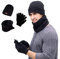 Neusky Mütze, Schal und Handschuhe im 3er-Set (Neue 3er-Set Schwarz)