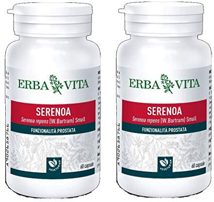 Serenoa 60 Capsule Vegetali - Erba Vita (2 Confezioni da 60 Capsule)