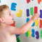 Badewanne Sticker schwebende Buchstaben, Kinder Badespielzeug Baby Pädagogisches Badezimmer Alphabet Spielzeug Schaum Schwimm Badewanne Aufkleber 36 Stücke