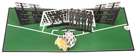 Cardology - Female Football 3D Birthday Card - Football Gifts for Women and Girls | 15 x 15cm