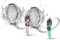 SaNavie 2 Pack Healing Crystal Pendant Loose Tea Steeper Tea Infusers Tea Strainers for Couple Gift,Antique Silver Flower Wrapped Natural Gemstone Hexagonal 18/8 Stainless Steel Fine Mesh Tea Ball