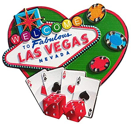 USA Nevada Las Vegas 3D-Souvenir-Kühlschrankmagnet, Geschenk, handgefertigt, Heim- und Küchendekoration, Las Vegas Kühlschrankmagnet-Kollektion