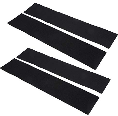 03 Kennzeichenkleber, Kennzeichenbefestigungsaufkleber, Klettverschluss Polyester für Autohalterungen Poster, Schwarz, 10 x 50 cm